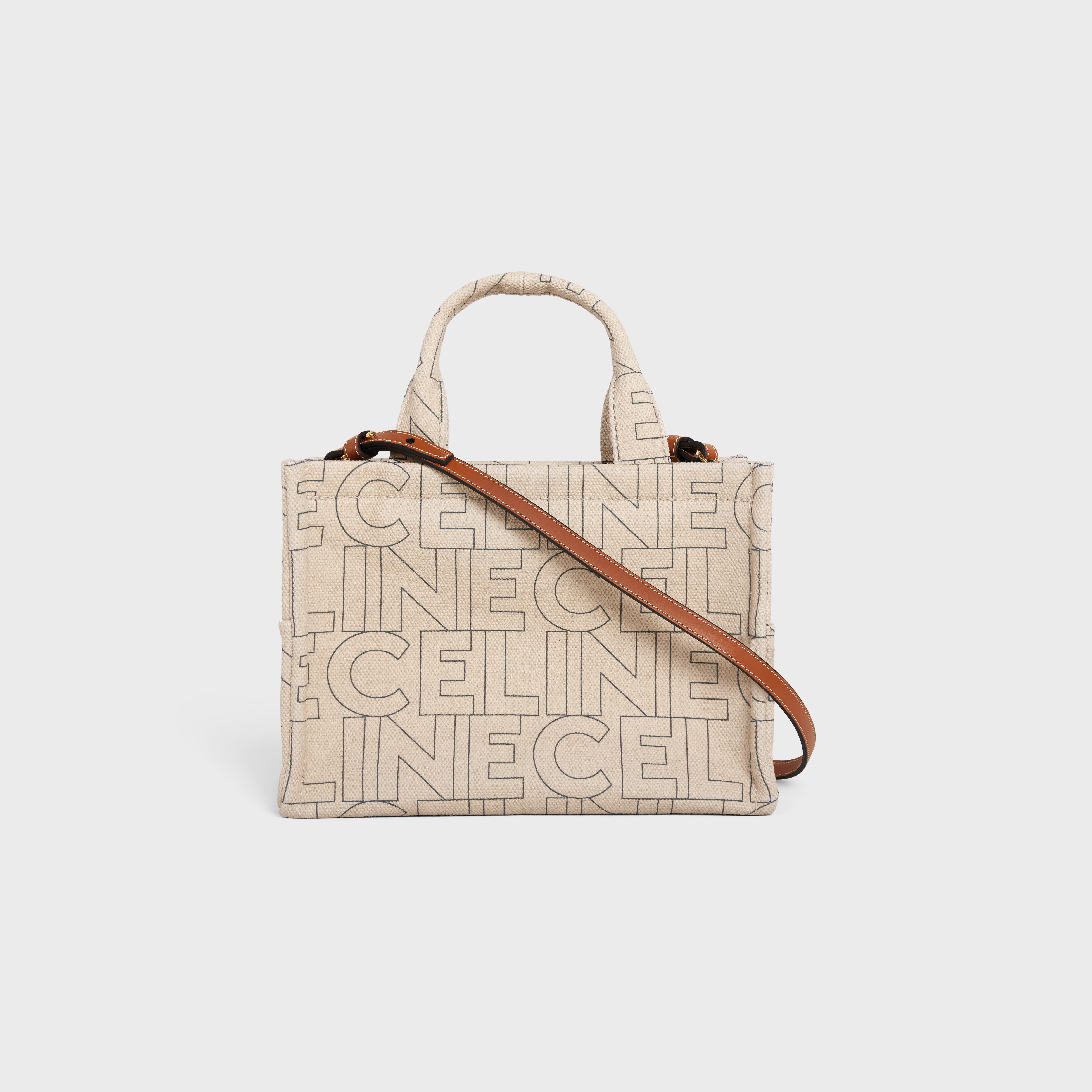 small cabas thais in TEXTILE WITH CELINE ALL-OVER print - 3