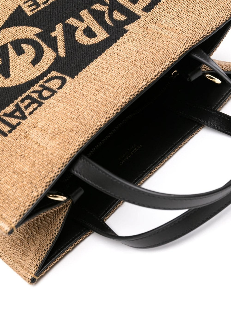 small logo-embroidered tote bag 5