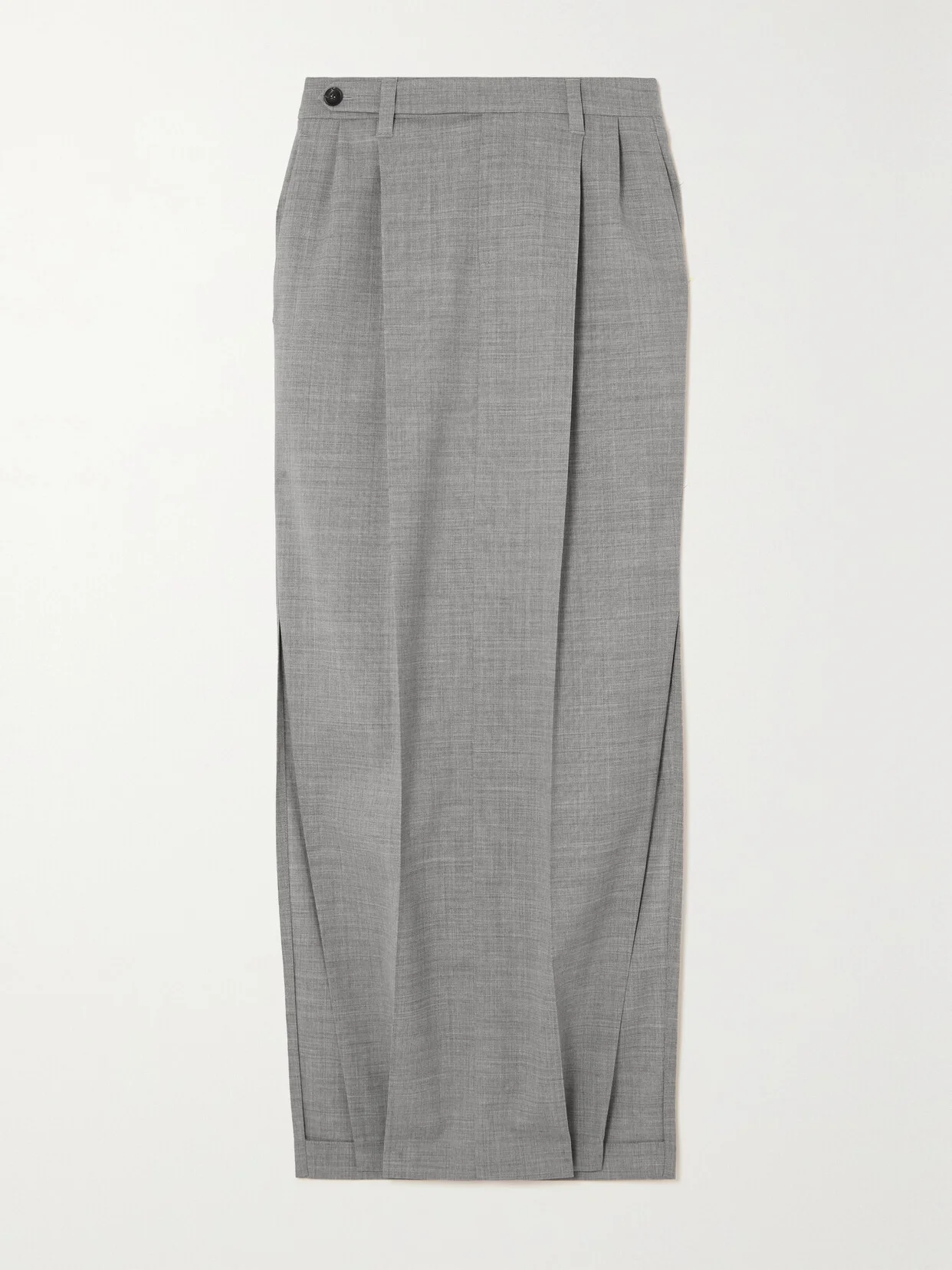 Pleated Stretch-wool Maxi Skirt - 1