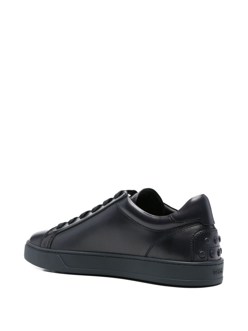 leather lace-up sneakers - 3