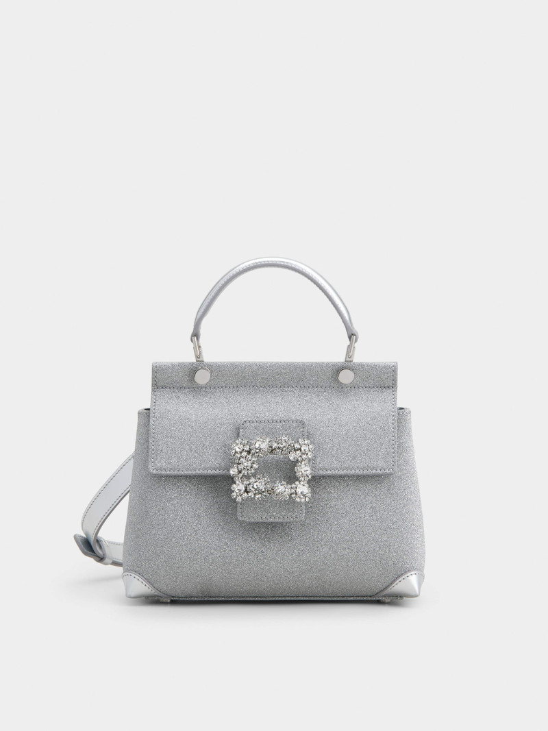 Viv' Cabas Flower Strass Buckle Mini Bag in Fabrics 1