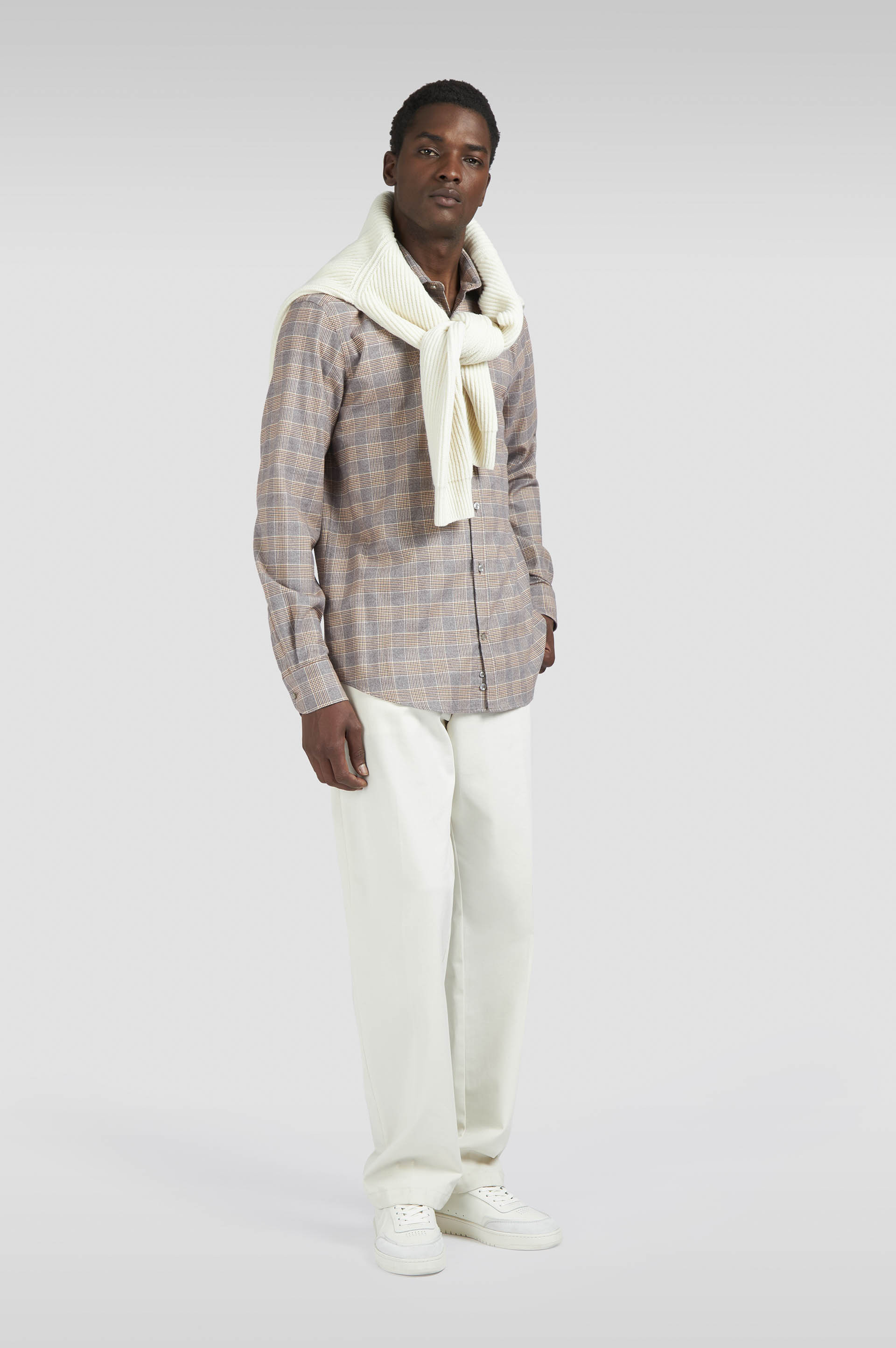 X-SOFT COTTON SHIRT WITH CHECKERED PATTERN - 2