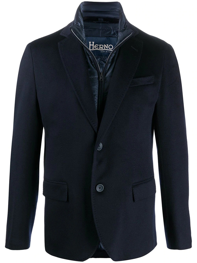 padded-detail single-breasted blazer 1