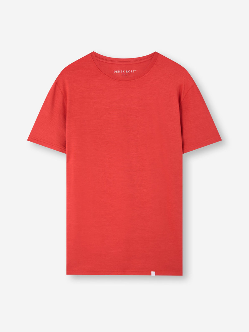 Men's T-Shirt Basel Micro Modal Stretch Rich Red - 1