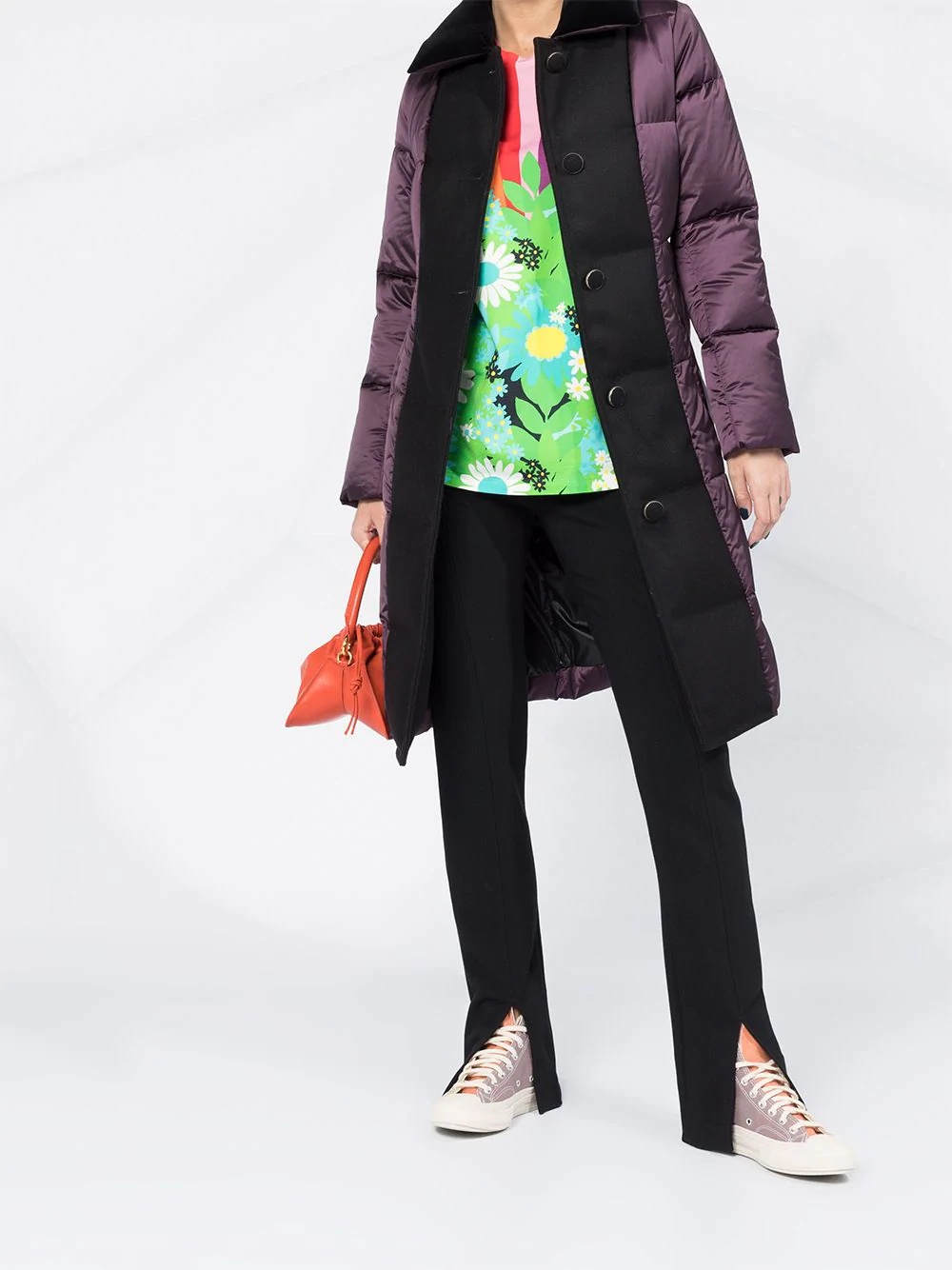 two-tone puffer jacket - 2