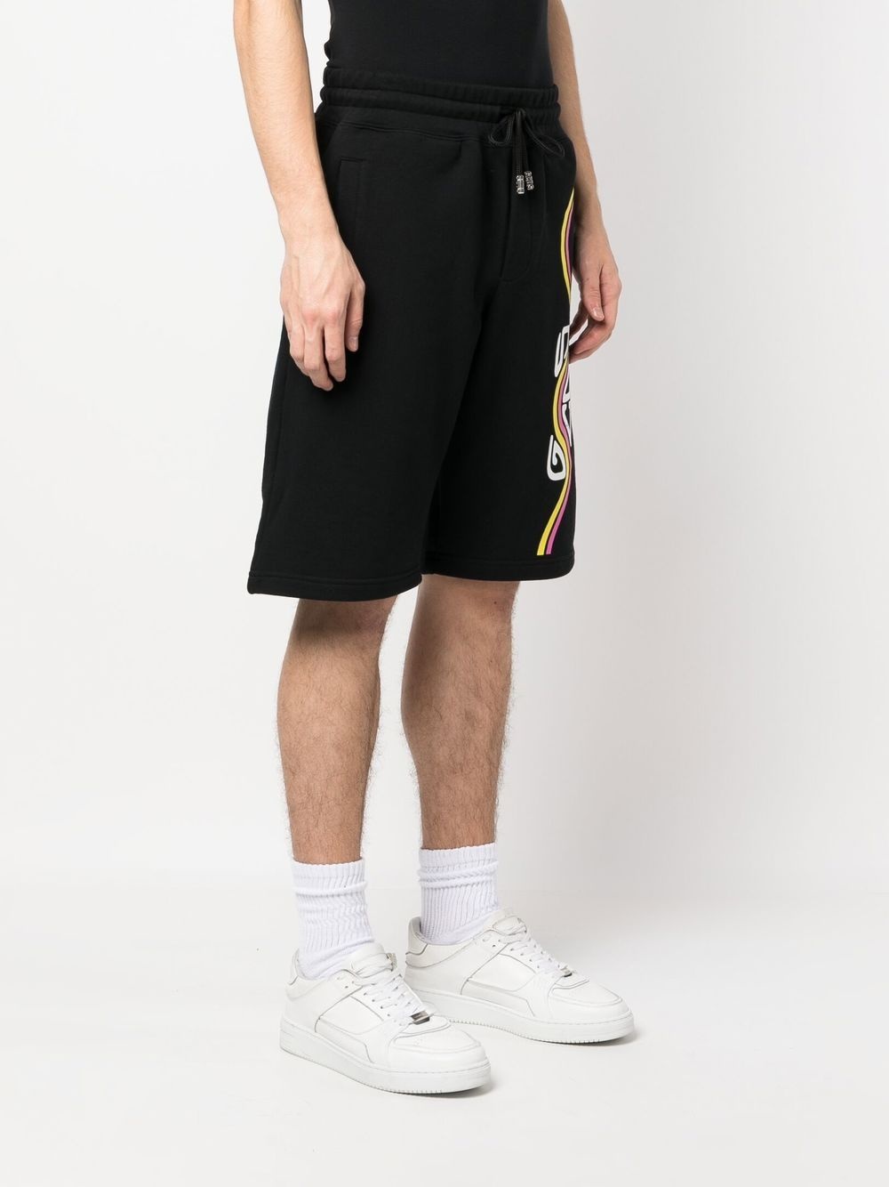 logo-print track shorts - 3