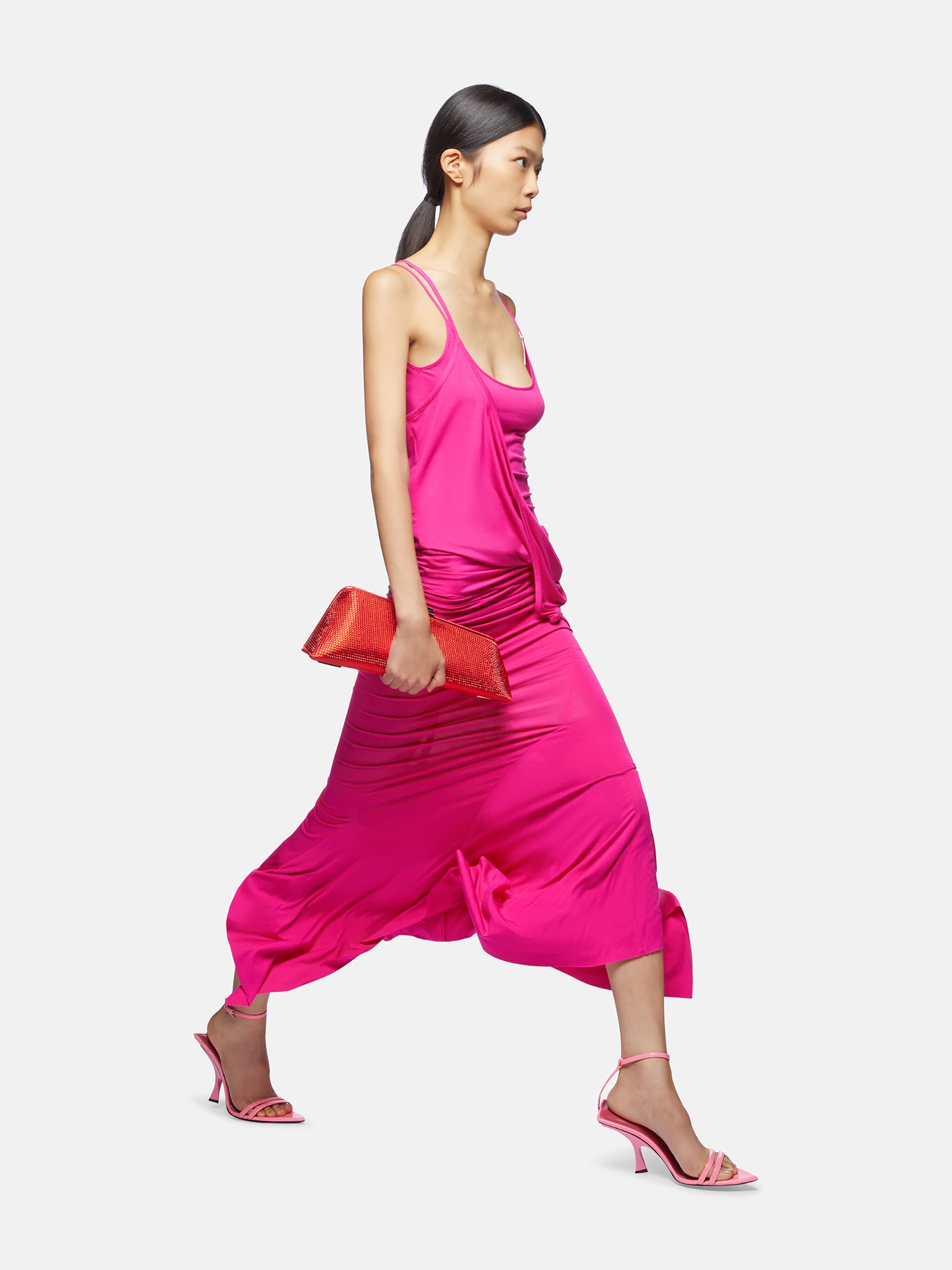 FUCHSIA MIDI DRESS - 4