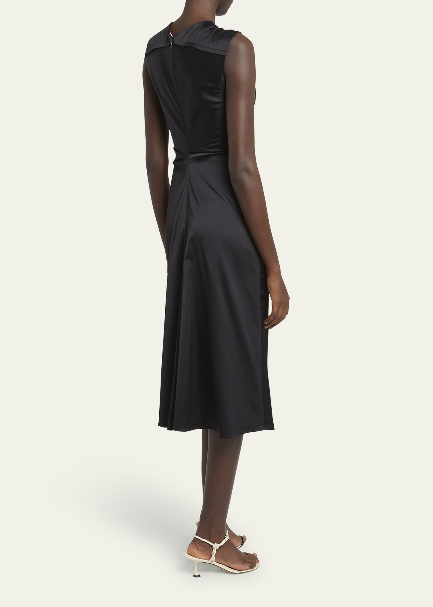 Ella Matte Satin Ruched Dress - 3