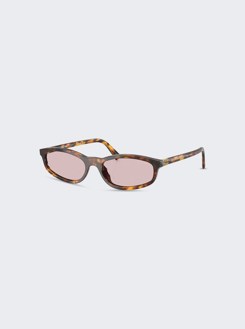 Miu Miu Miu Regard Sunglasses Honey Tortoiseshell And Pink outlook
