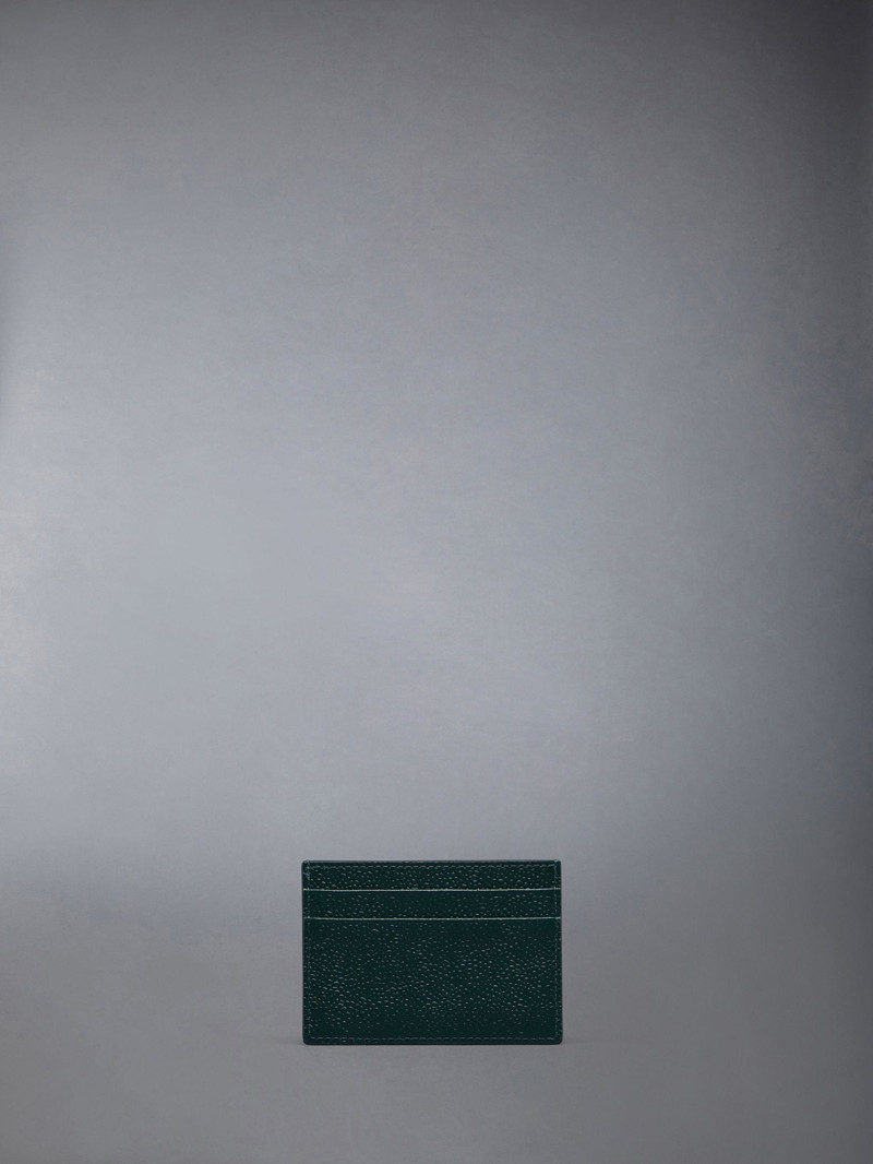 Thom Browne Pebble Grain Leather Double Sided Grosgrain Tab Card Holder outlook