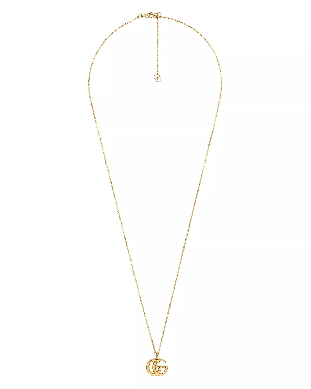 18K Yellow Gold Running G Pendant Necklace, 25.5" - 1