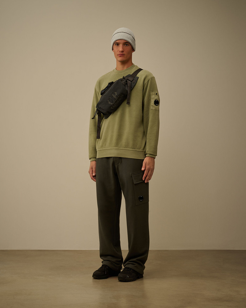 C.P. Company Diagonal Raised Fleece Cargo Lens Sweatpants outlook