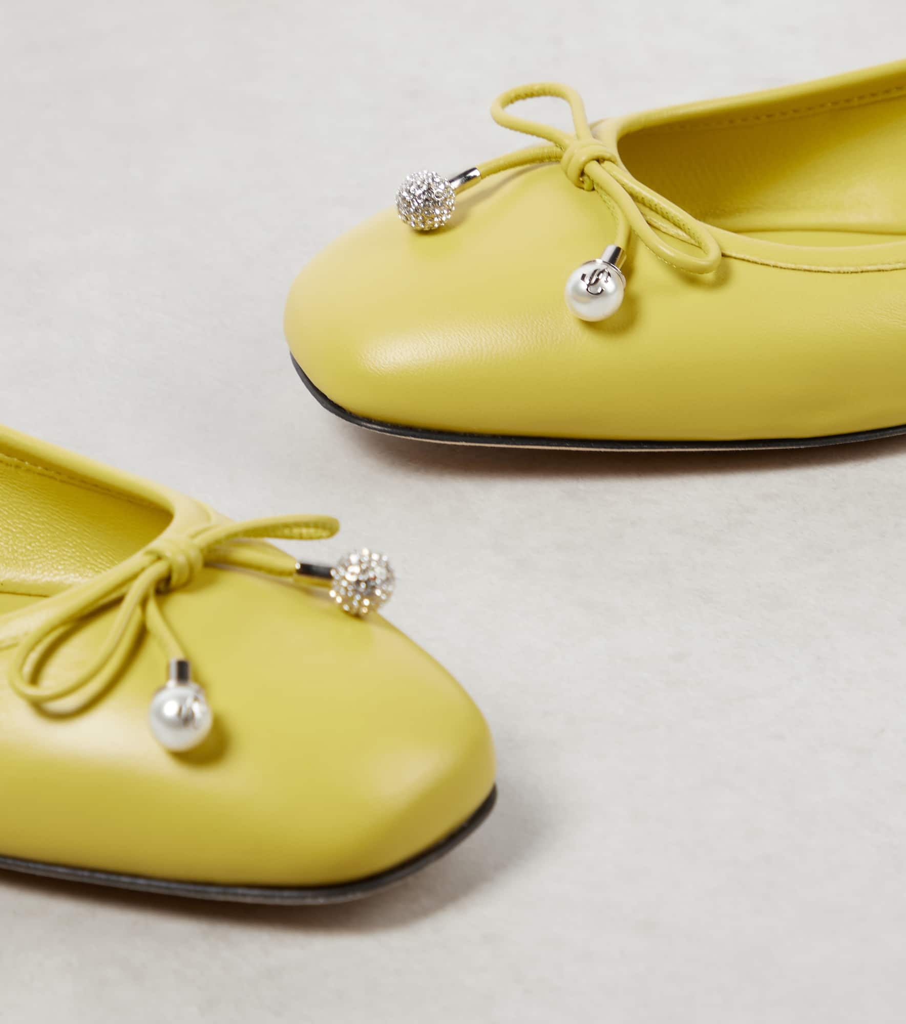 Elme bow-detail leather ballet flats - 6