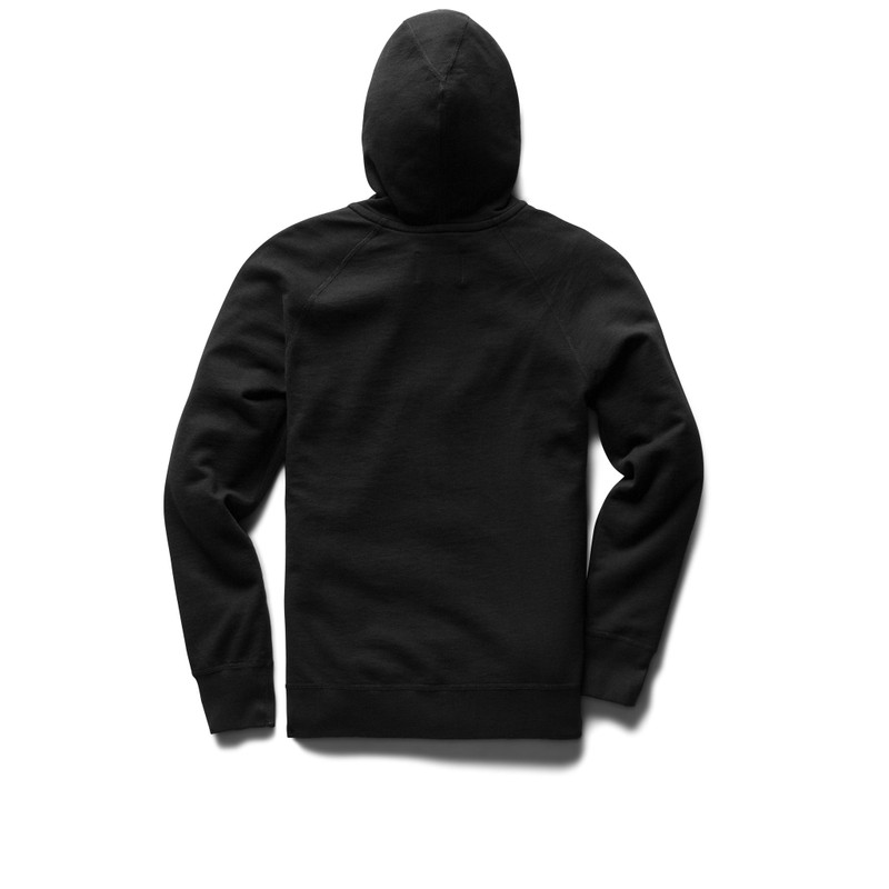 Reigning Champ Lightweight Terry Pullover Hoodie Black outlook