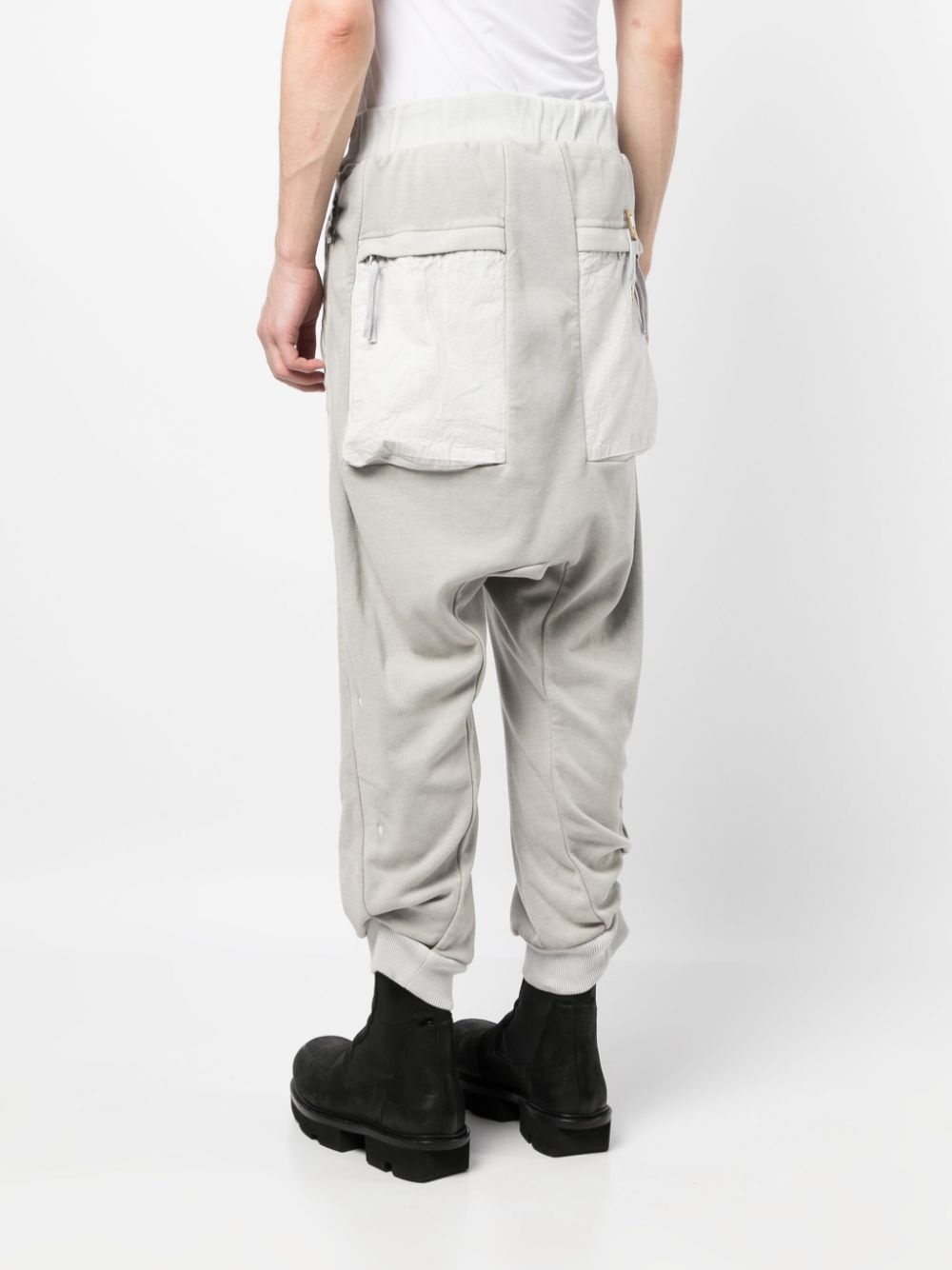 tapered cotton track pants - 4