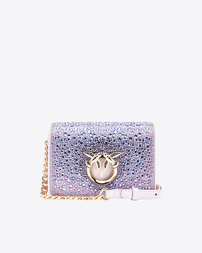 PINKO GALLERIA FULL-RHINESTONE MINI LOVE BAG CLICK 1