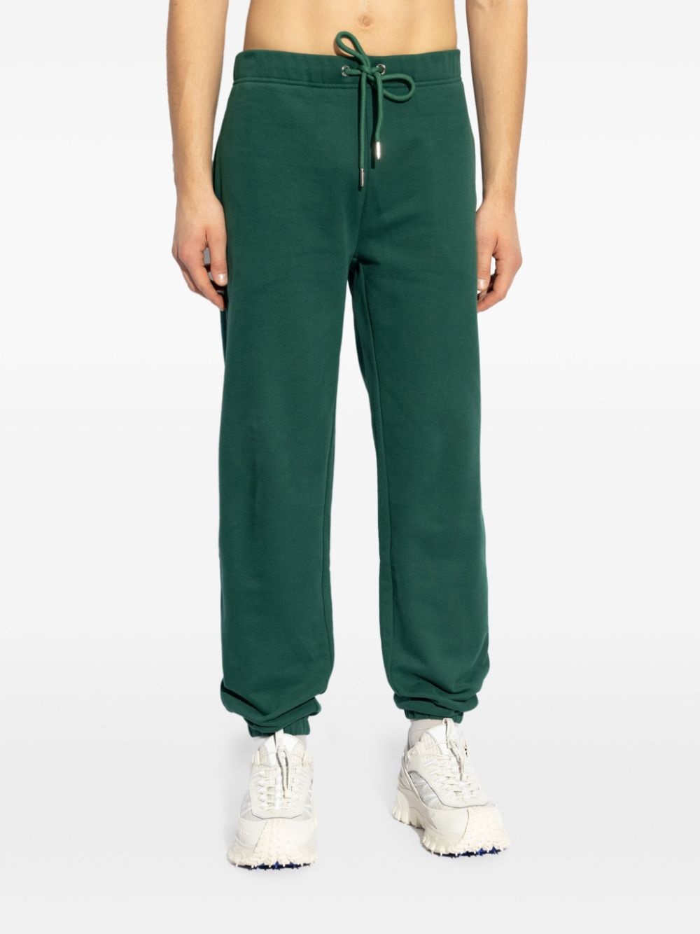 logo-patch cotton track pants - 3