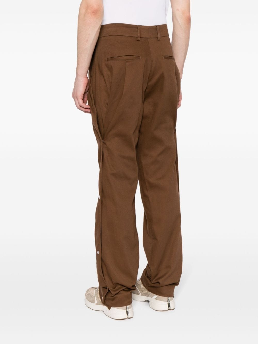 straight-leg chino trousers - 4