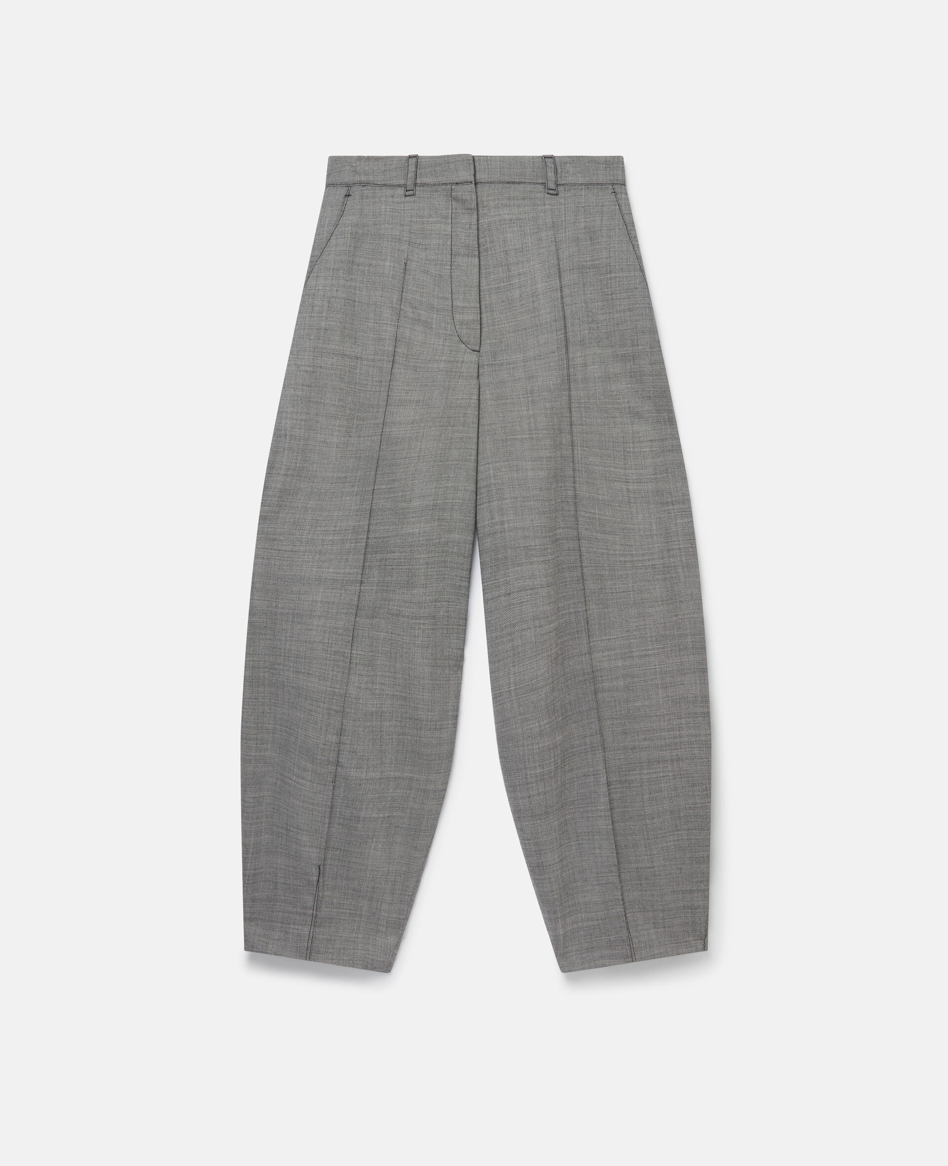 Pleated Balloon Leg Tailored Trousers - 1
