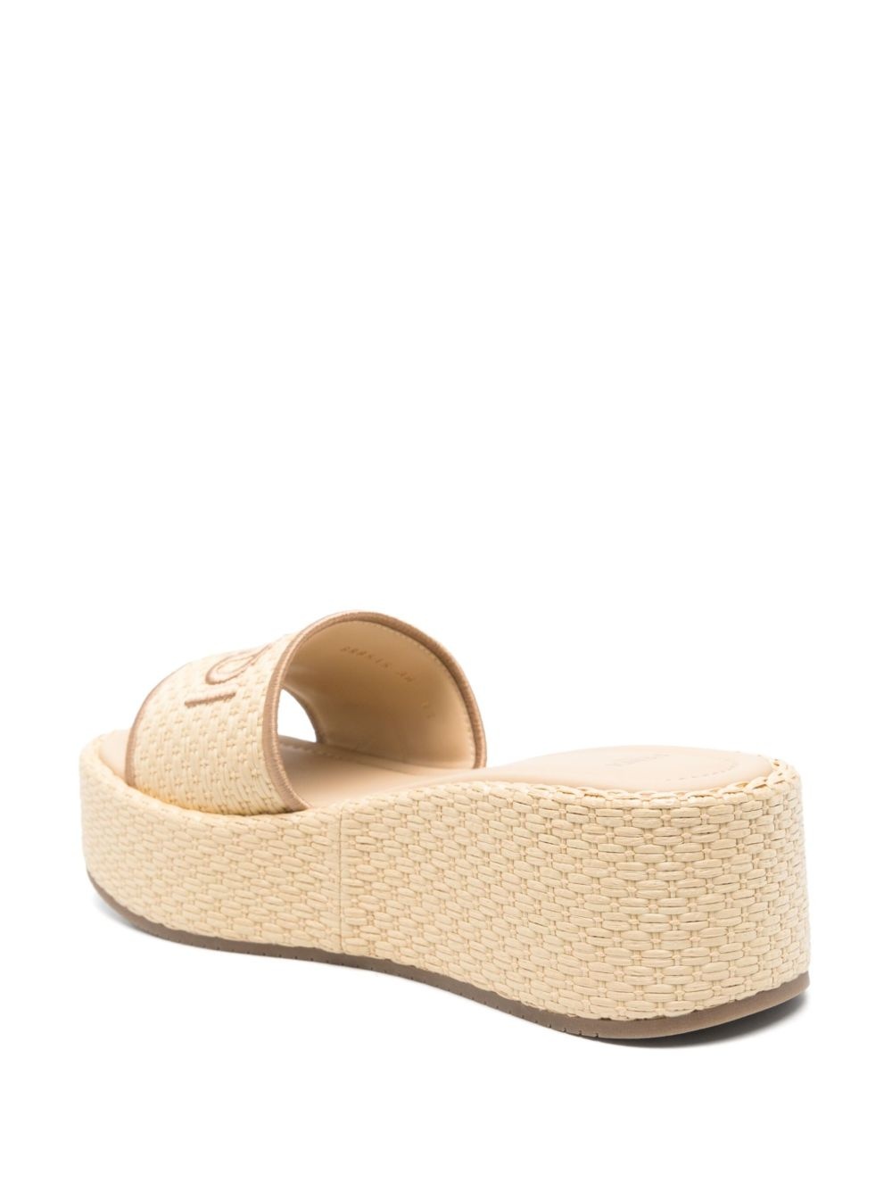 logo-embroidered sandals - 3