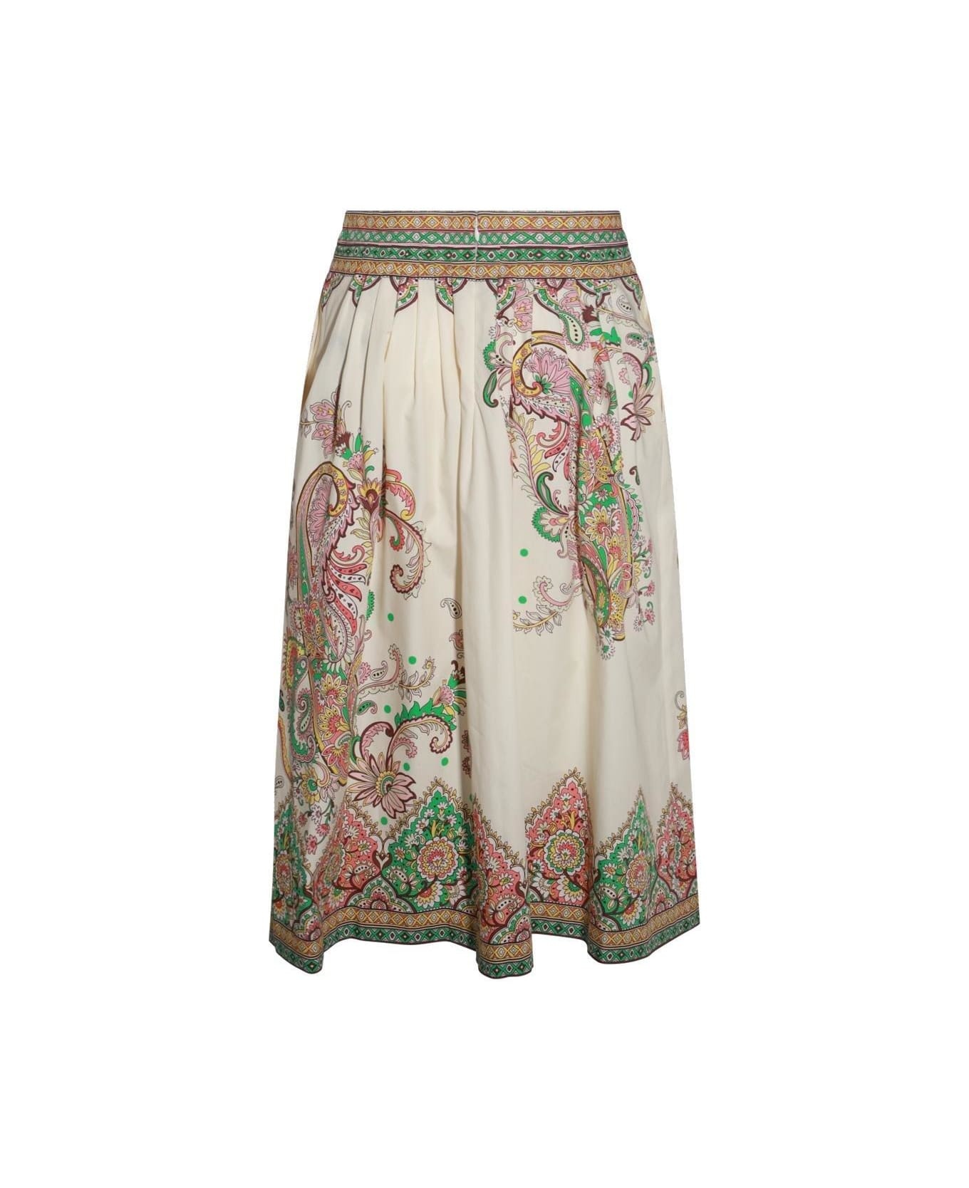 Floral Printed Midi Skirt - 2