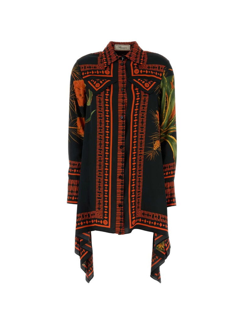 printed mini shirt dress 1