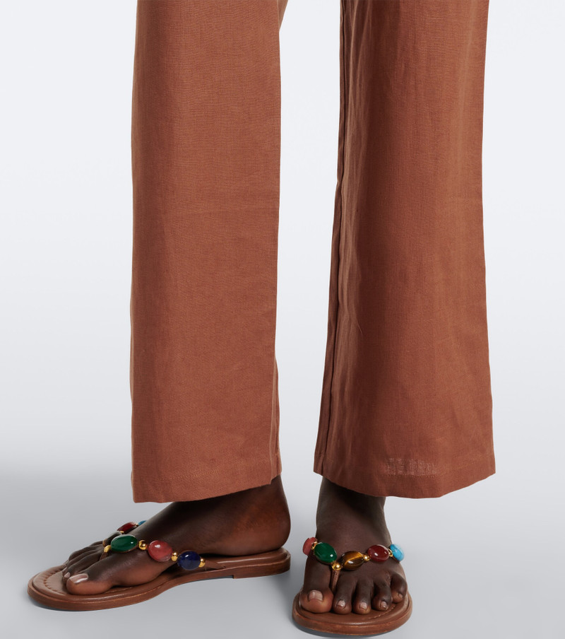 Capriolla linen wide-leg pants 4