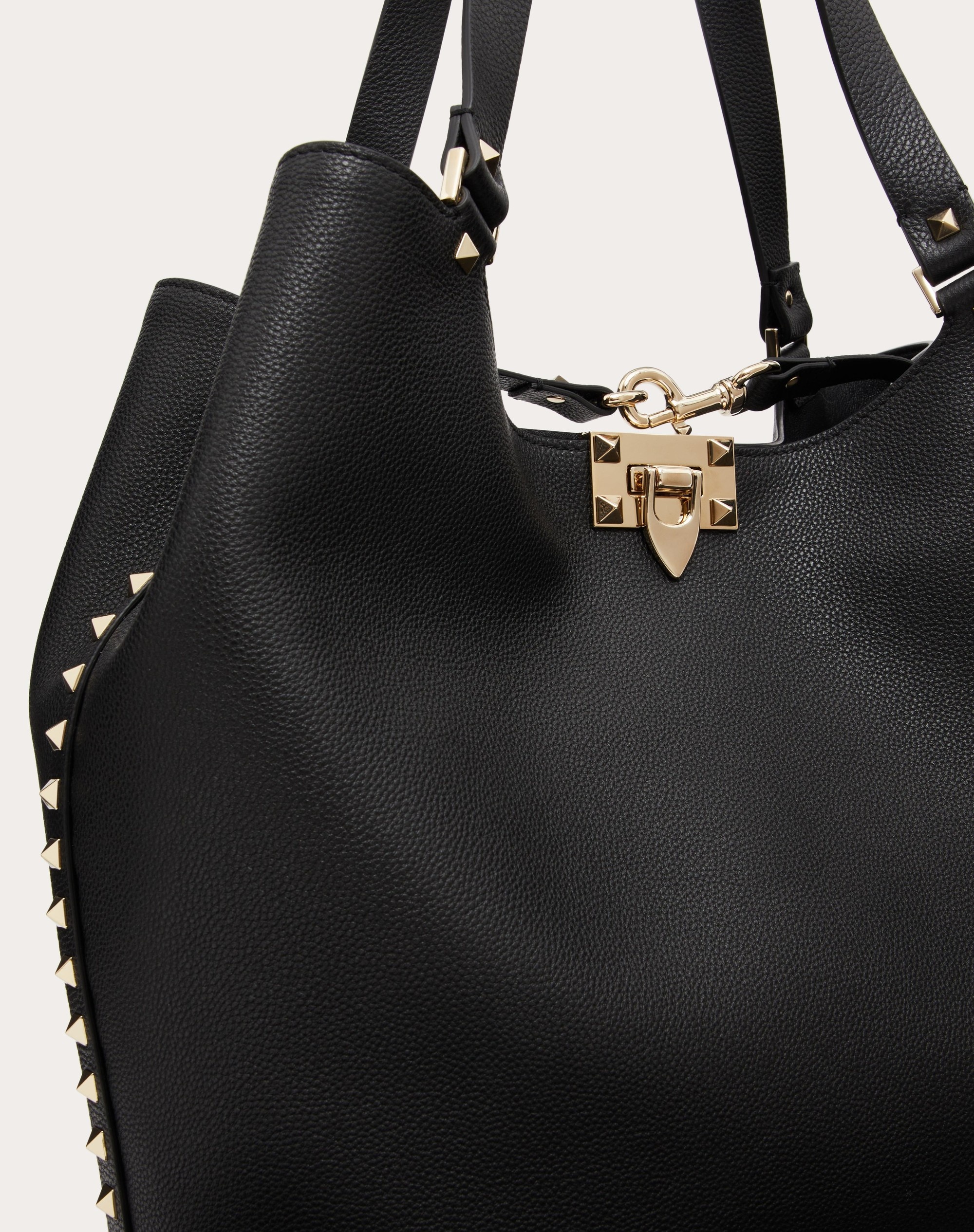 VALENTINO GARAVANI ROCKSTUD SHOPPING BAG IN GRAINY CALFSKIN - 8