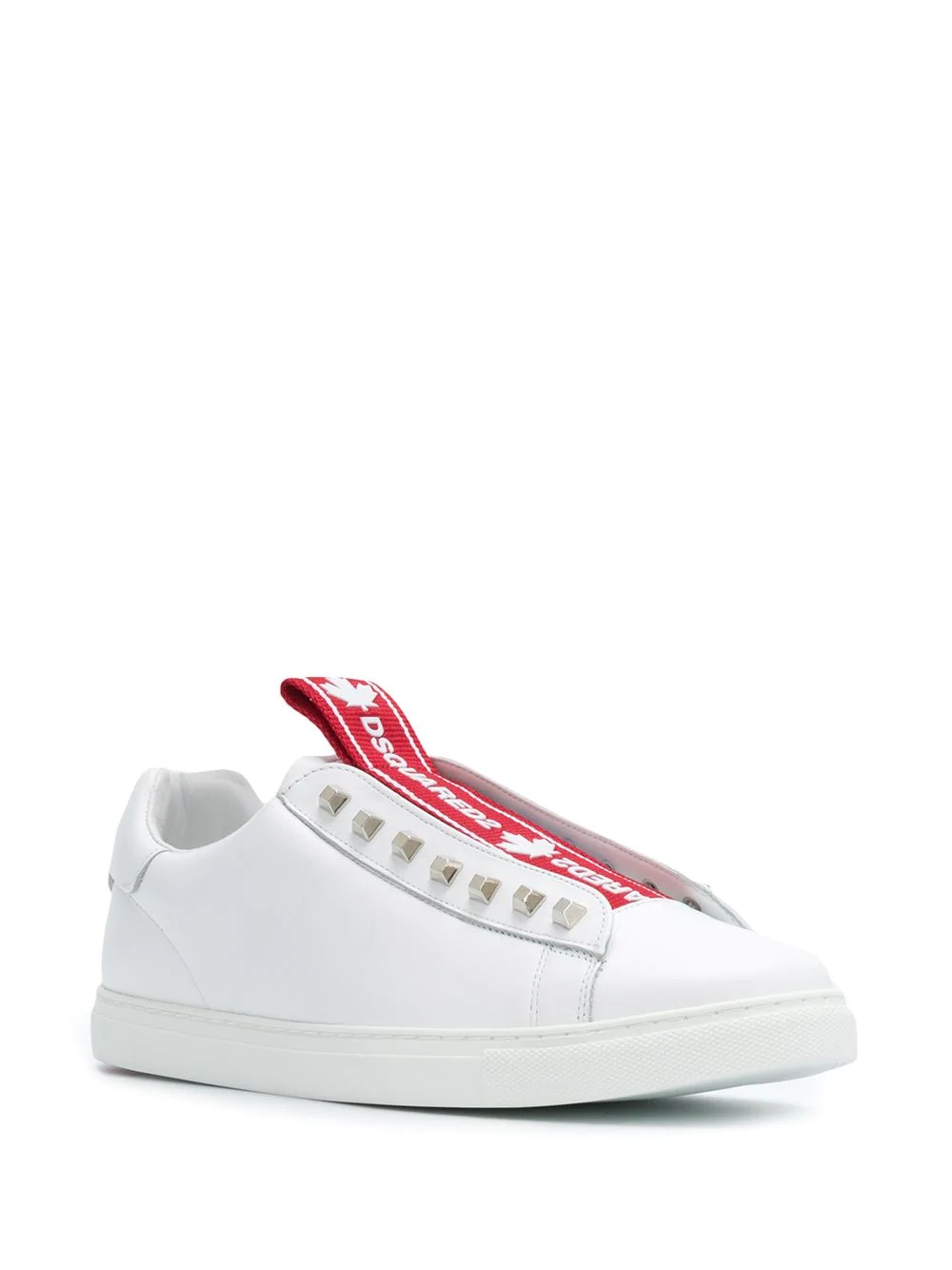 logo stripe low-top sneakers - 2