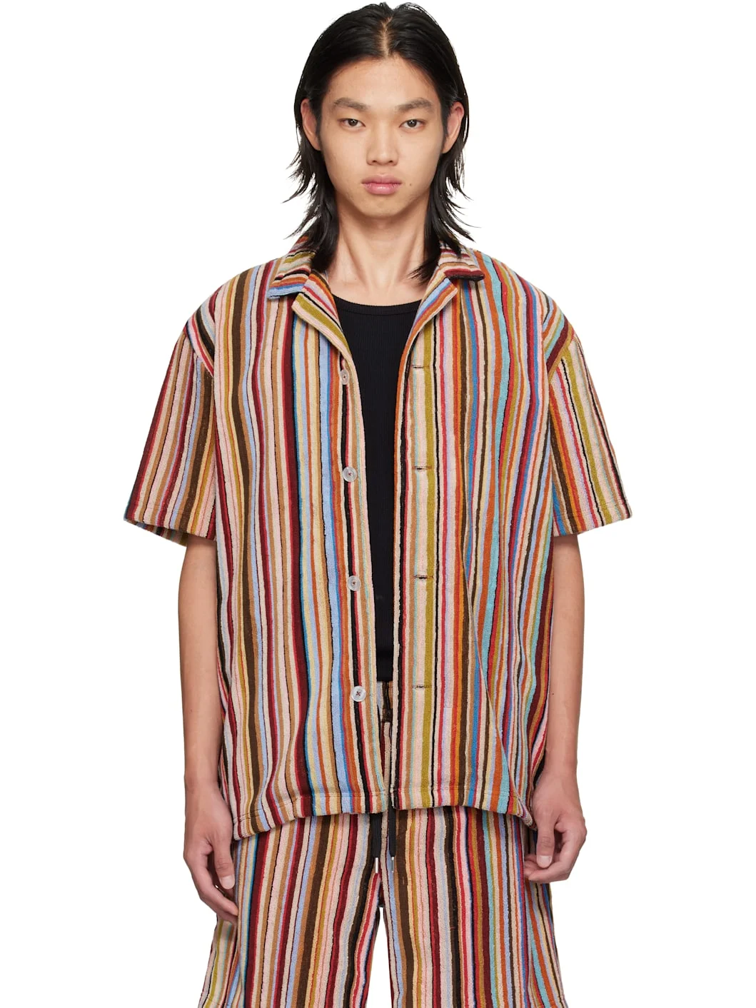 Paul Smith Multicolor 'Signature Stripe' Towelling Lounge Shirt