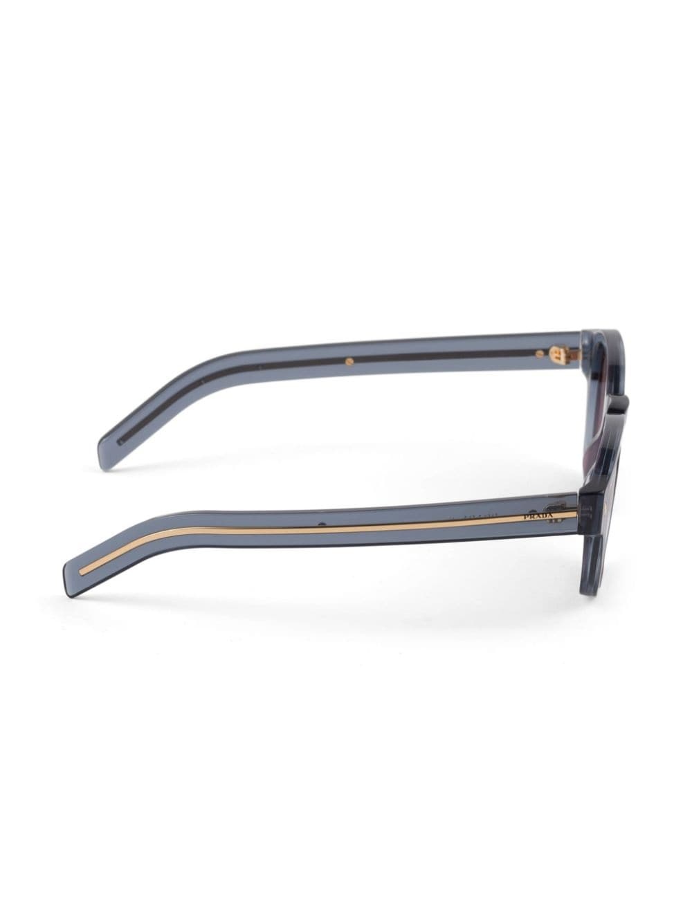 logo-striped arms square-frame sunglasses - 3