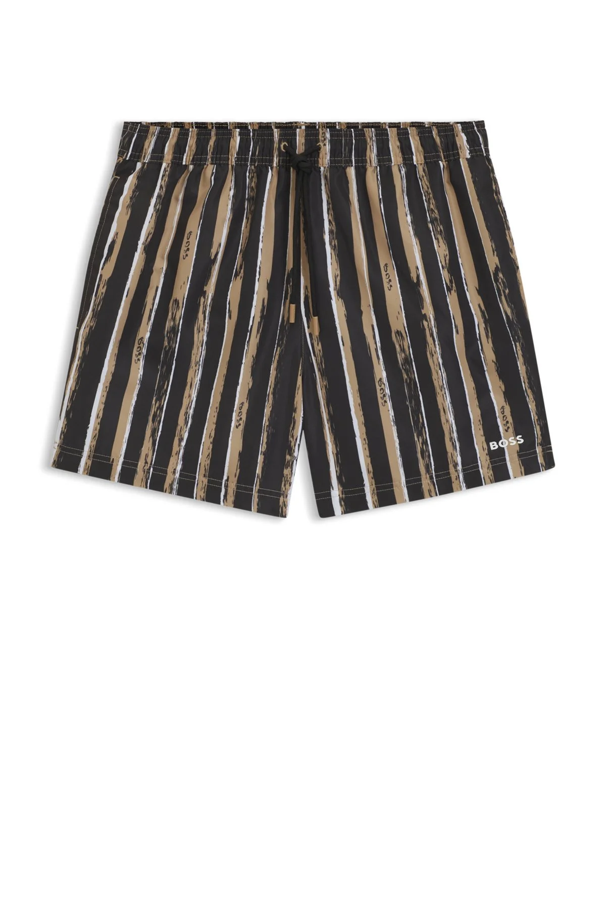 PRINTED SWIM SHORTS WITH LOGO DETAIL - 1