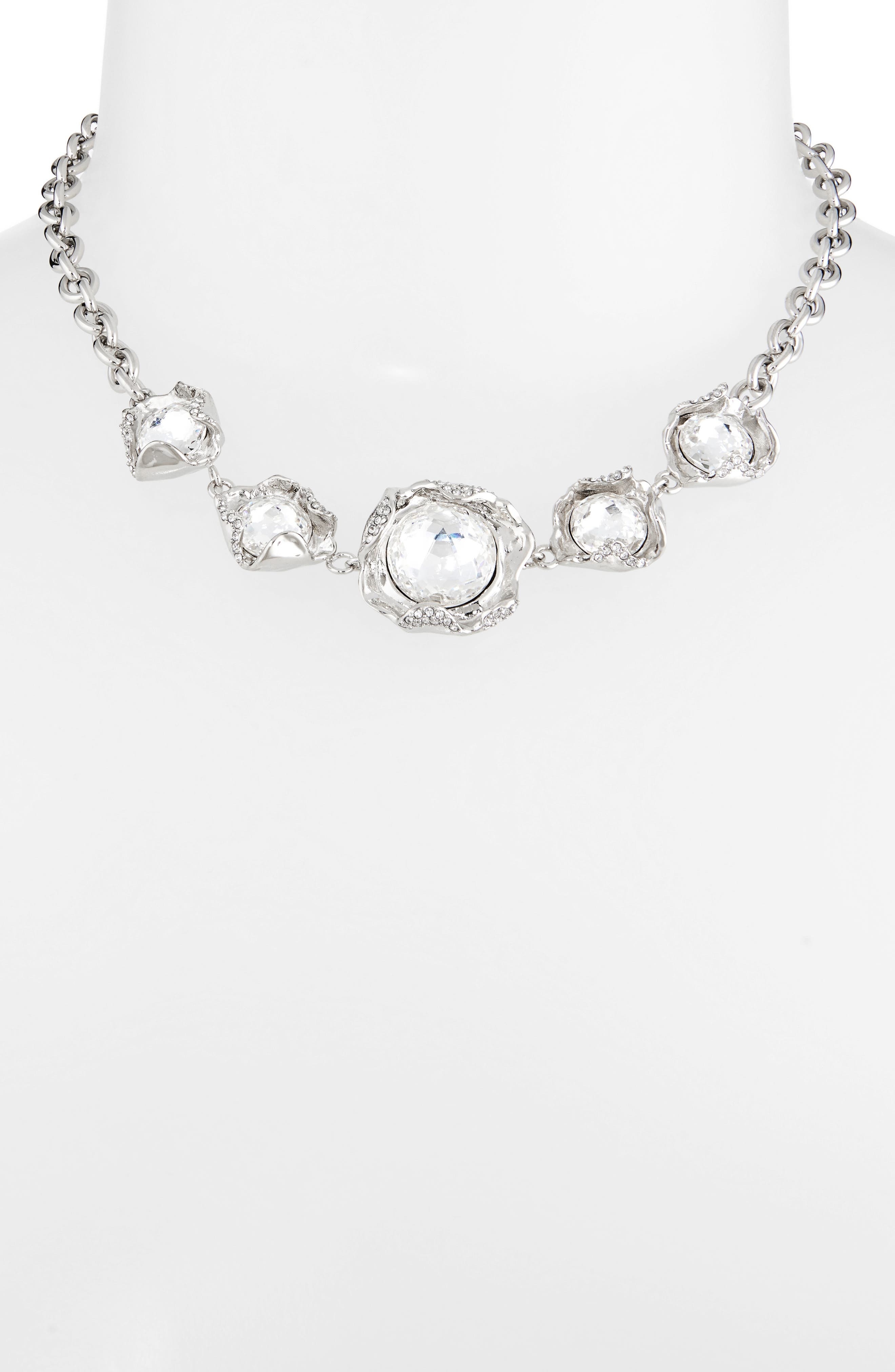 Oscar de la Renta Crystal Nest Frontal Necklace at Nordstrom - 4