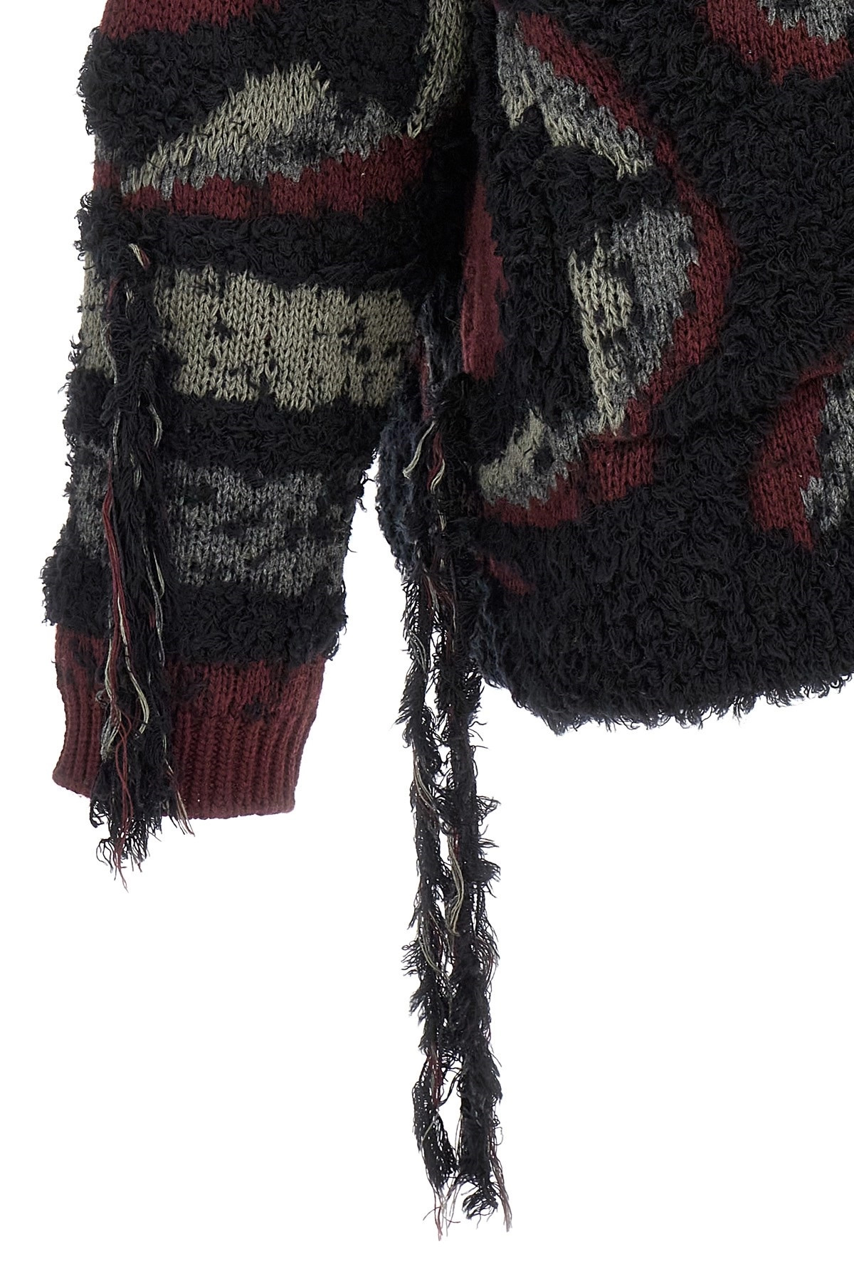 Fringed oversized cardigan - 5