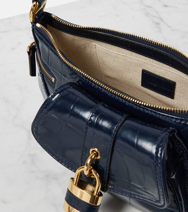 Chloé Le 99 Small croc-effect leather shoulder bag outlook