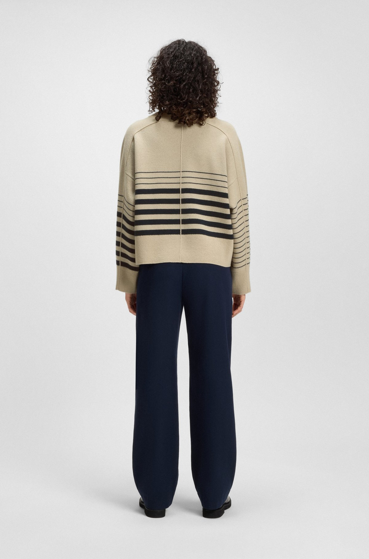 BLOCK-STRIPE SWEATER IN WOOL AND CASHMERE - 4