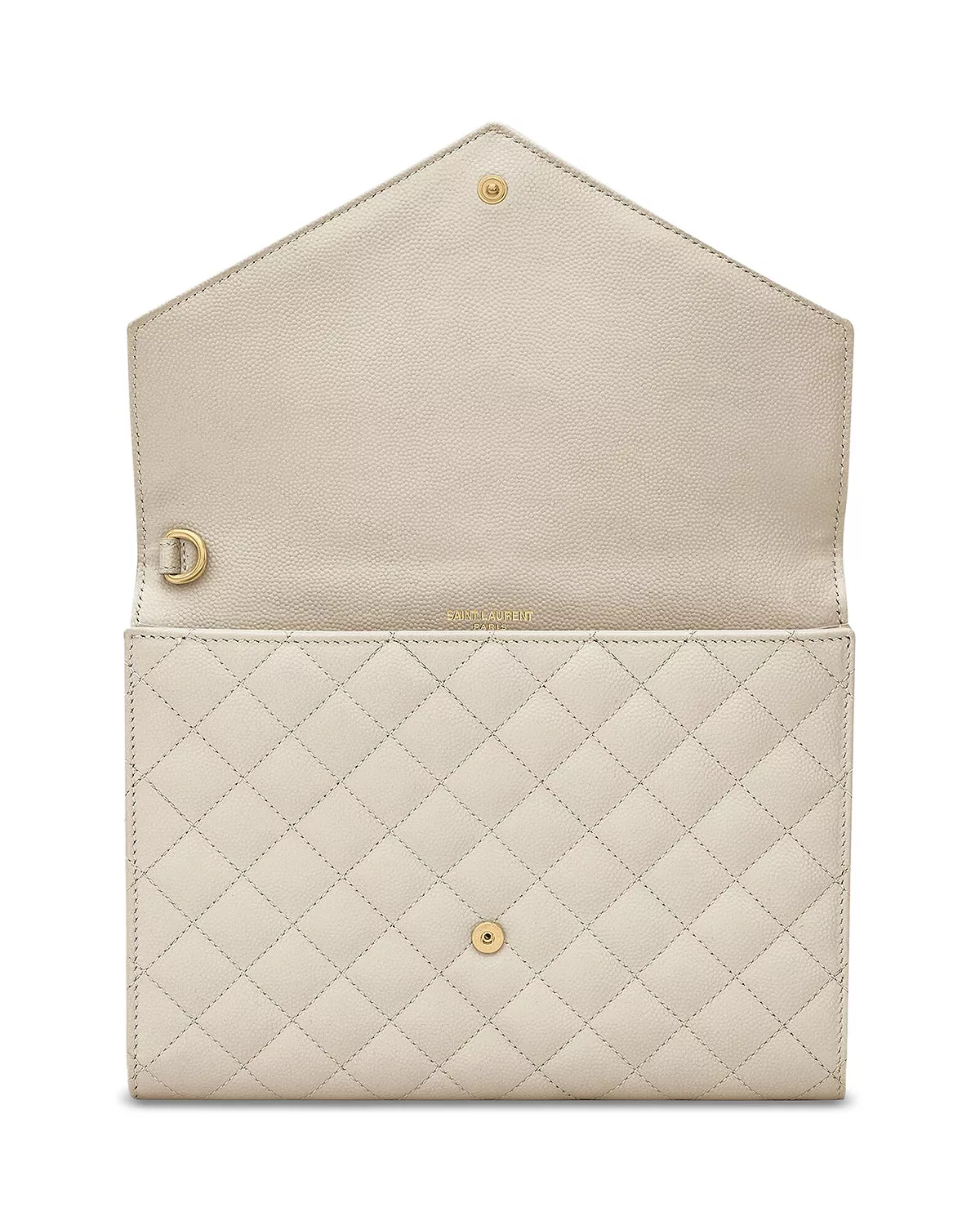 Envelope Flap Pouch in Mix Matelasse Grain De Poudre Embossed Leather - 3