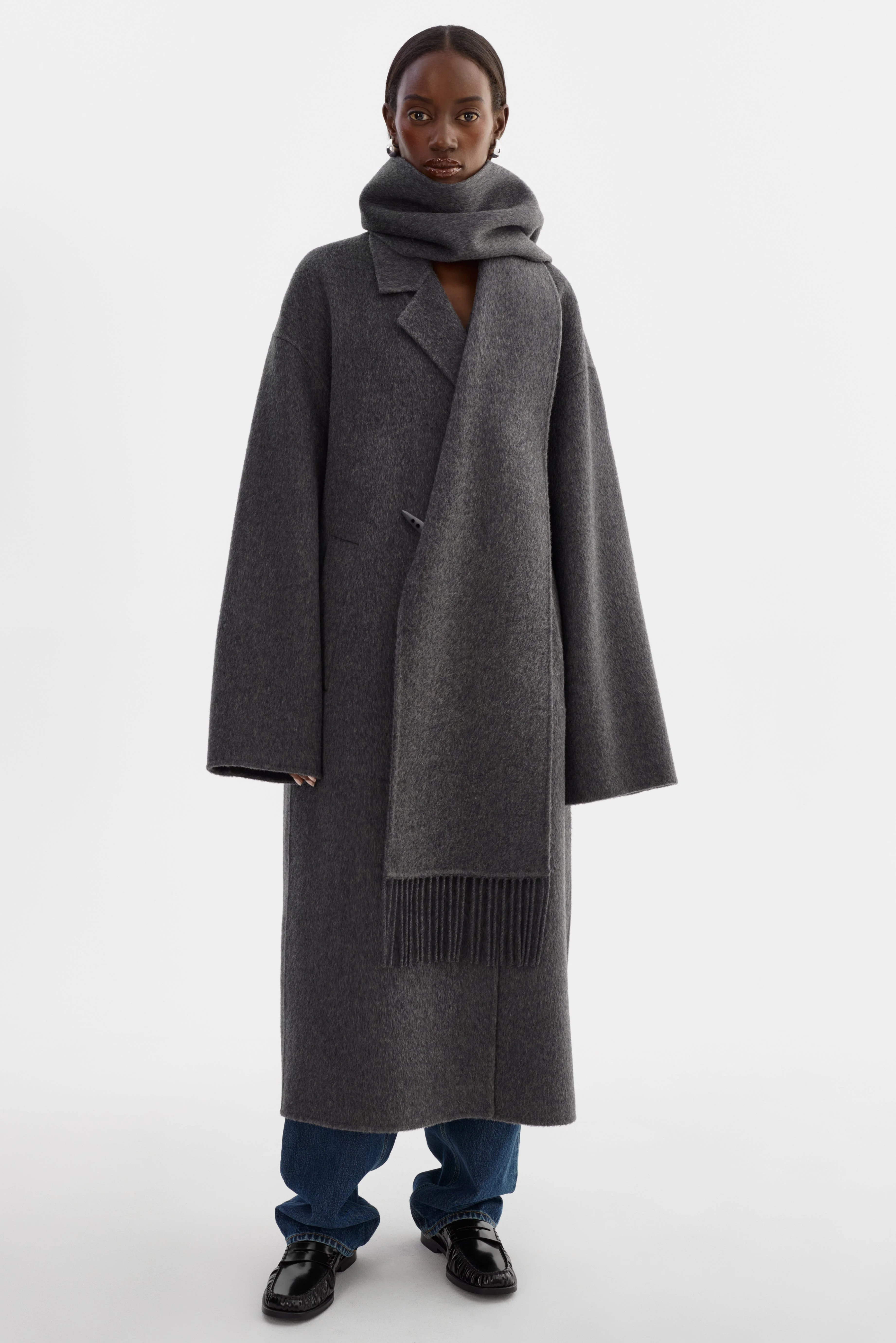 TWILA | Wool Scarf Coat - 1
