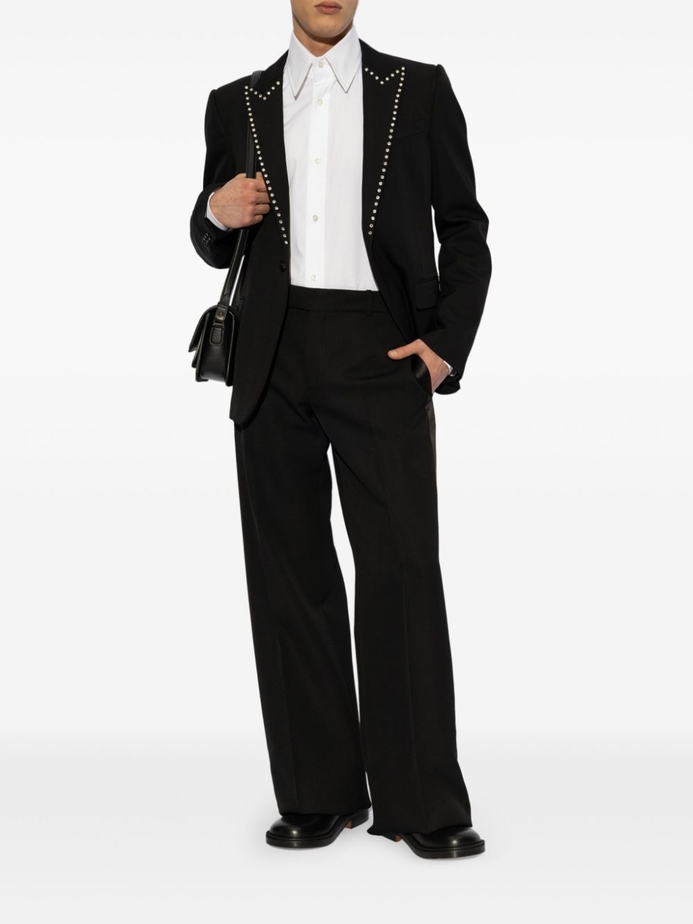 wide-leg tuxedo trousers - 2