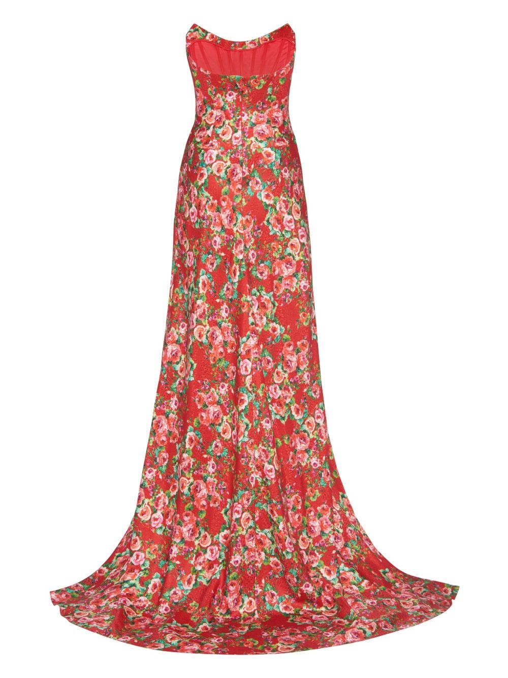 Tallulah rose-print silk gown - 2