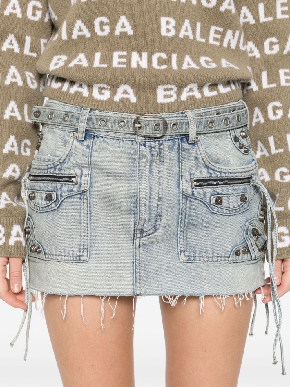 Cagole denim miniskirt - 5
