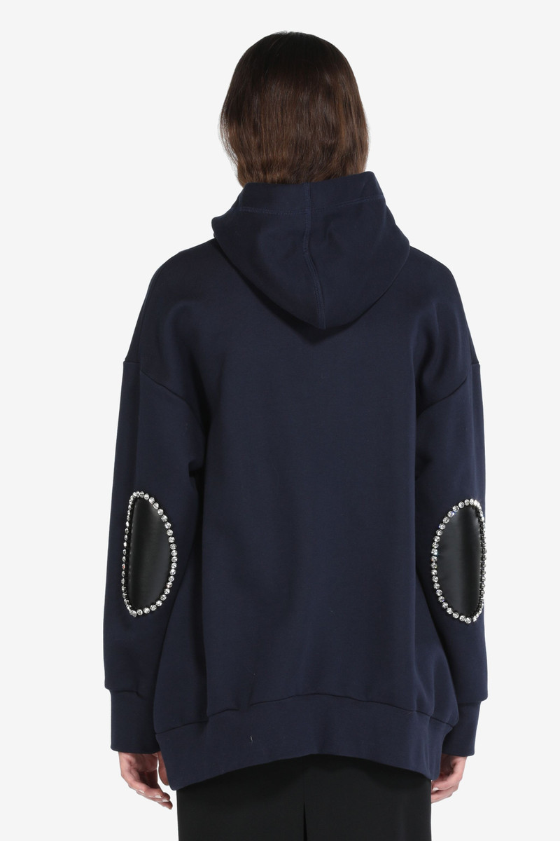 N°21 CRYSTAL-EMBELLISHED ZIP-UP HOODIE outlook
