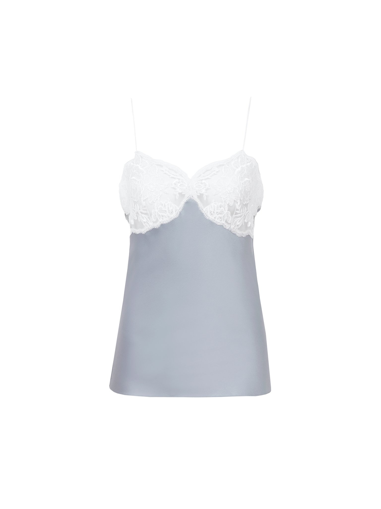 CAMISOLE TOP IN SATIN & LACE - 1