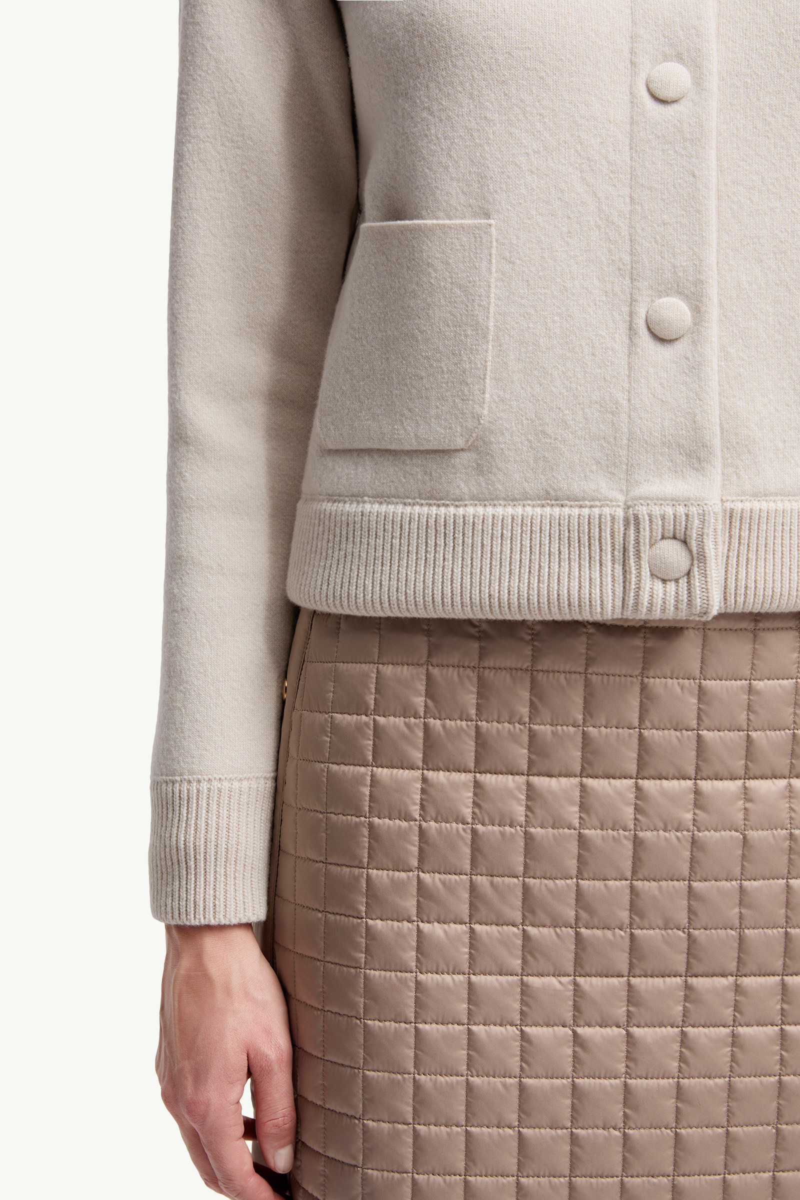 Padded Wool Cardigan - 6