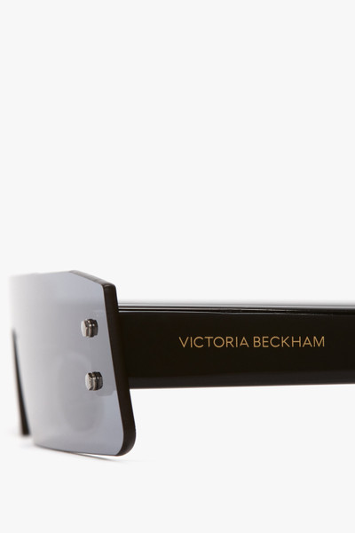 Victoria Beckham Mini Visor Sunglasses In Blue-Mirror outlook