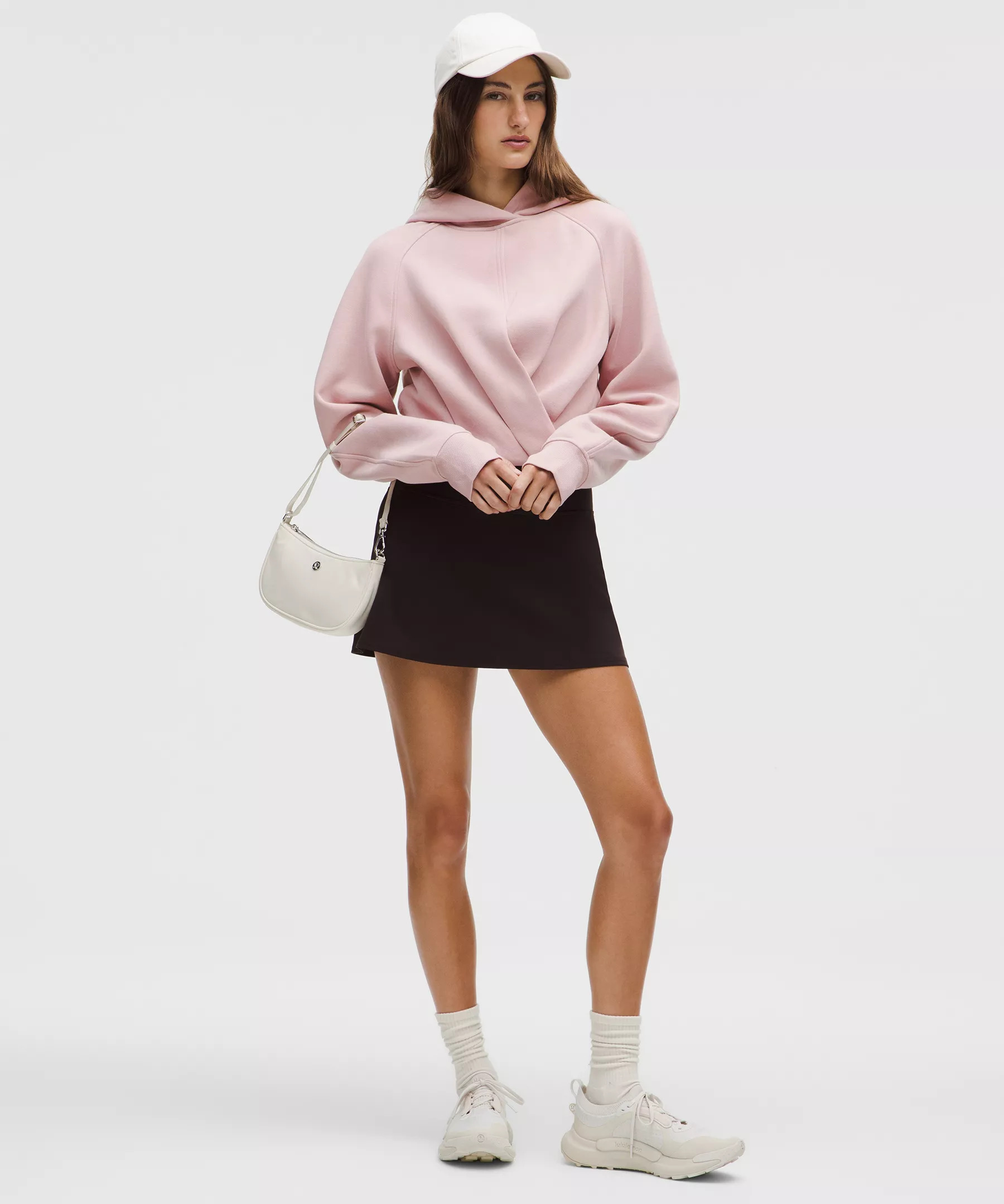Scuba Cropped Wrap Pullover Hoodie - 2