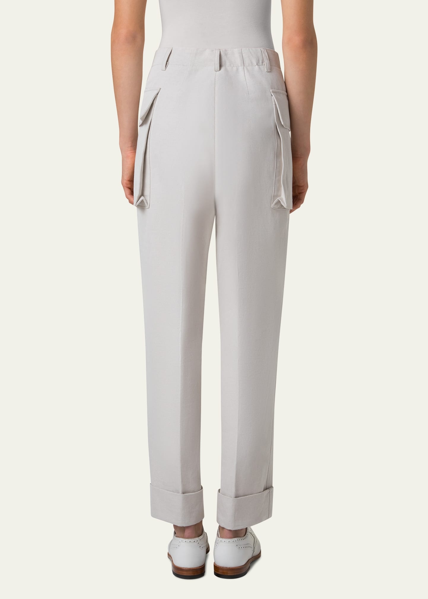 Marley Cropped Cotton-Linen Cargo Pants - 3