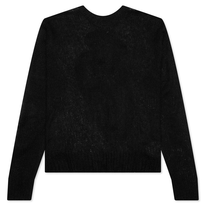 S LOOSE KNIT SWEATER - BLACK - 1