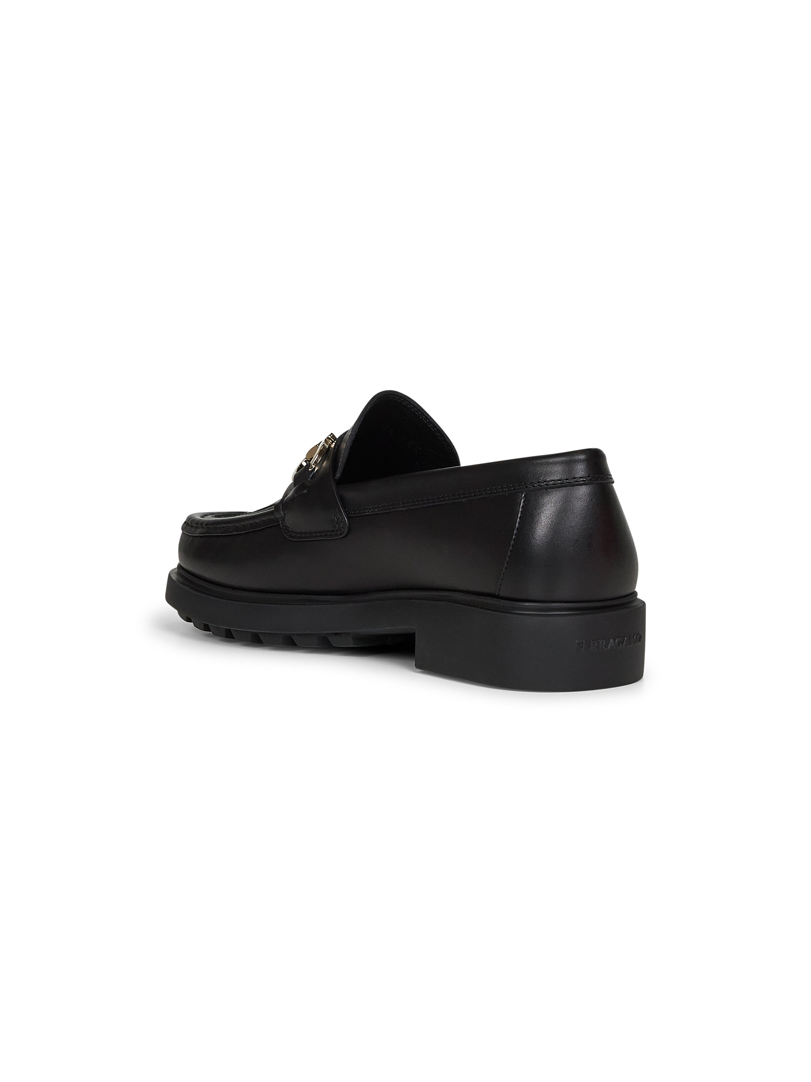 Gancini leather loafers - 3