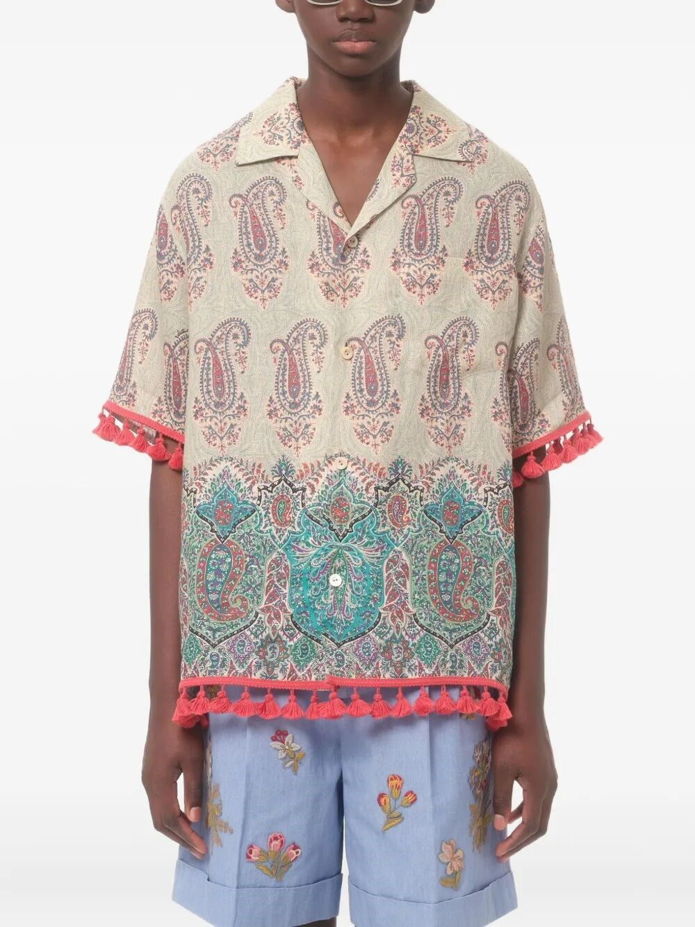 `Voyage Imaginaire` Bowling Shirt - 4